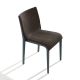 Chaise rembourrée NASSAU 533 M Metalmobil, chassis anthracite, tissu Medley brun