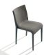 Chaise rembourrée NASSAU 533 M Metalmobil, chassis anthracite, tissu Medley étain