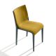 Chaise rembourrée NASSAU 533 M Metalmobil, chassis anthracite, tissu Medley ocre jaune