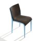 Chaise rembourrée NASSAU 533 M Metalmobil, chassis bleu ciel, tissu Medley brun