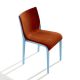 Chaise rembourrée NASSAU 533 M Metalmobil, chassis bleu ciel, tissu Medley corail