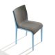 Chaise rembourrée NASSAU 533 M Metalmobil, chassis bleu ciel, tissu Medley étain