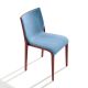 Chaise rembourrée NASSAU 533 M Metalmobil, chassis marsala, tissu Medley bleu ciel