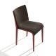 Chaise rembourrée NASSAU 533 M Metalmobil, chassis marsala, tissu Medley brun