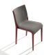 Chaise rembourrée NASSAU 533 M Metalmobil, chassis marsala, tissu Medley étain