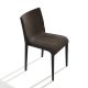 Chaise rembourrée NASSAU 533 M Metalmobil, chassis noir, tissu Medley brun