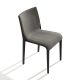 Chaise rembourrée NASSAU 533 M Metalmobil, chassis noir, tissu Medley étain