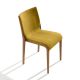 Chaise rembourrée NASSAU 533 M Metalmobil, chassis terre de Sienne, tissu Medley ocre jaune