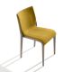 Chaise rembourrée NASSAU 533 M Metalmobil, chassis tourterelle, tissu Medley ocre jaune