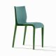 Chaise rembourrée NASSAU 533 M Metalmobil, chassis vert green, tissu Go-Couture pétrole clair