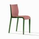 Chaise rembourrée NASSAU 533 M Metalmobil, chassis vert green, tissu Go-Couture rose