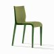 Chaise rembourrée NASSAU 533 M Metalmobil, chassis vert green, tissu Go-Couture vert olive