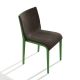 Chaise rembourrée NASSAU 533 M Metalmobil, chassis vert green, tissu Medley brun