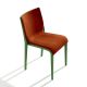 Chaise rembourrée NASSAU 533 M Metalmobil, chassis vert green, tissu Medley corail