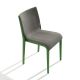 Chaise rembourrée NASSAU 533 M Metalmobil, chassis vert green, tissu Medley étain