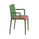 Fauteuil rembourré NASSAU 534 N Metalmobil, chassis  vert green, tissu Go-Couture rose