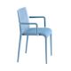 Fauteuil rembourré NASSAU 534 N Metalmobil, chassis bleu ciel, tissu Medley bleu ciel