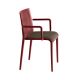 Fauteuil rembourré NASSAU 534 N Metalmobil, chassis Marsala, tissu Medley brun