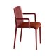 Fauteuil rembourré NASSAU 534 N Metalmobil, chassis Marsala, tissu Medley corail