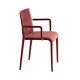 Fauteuil rembourré NASSAU 534 N Metalmobil, chassis Marsala, tissu Medley incarnat