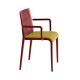 Fauteuil rembourré NASSAU 534 N Metalmobil, chassis Marsala, tissu Medley ocre jaune