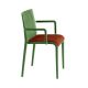 Fauteuil rembourré NASSAU 534 N Metalmobil, chassis vert green, tissu Medley corail