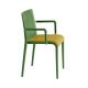 Fauteuil rembourré NASSAU 534 N Metalmobil, chassis vert green, tissu Medley ocre jaune