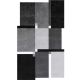 Tapis LIVING SQUARE noir Wash and Dry 70 x 120 cm