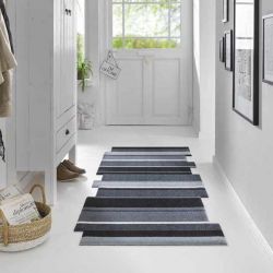 Tapis de couloir DANCING STEPS noir Wash and Dry