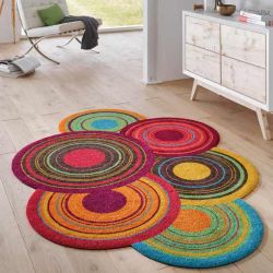Tapis lavable COSMIC COLOURS multicolore Wash and Dry 140 x 200 cm