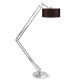 Lampadaire articulé MILANO nickel brossé It's About Romi, abat-jour chocolat