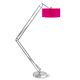 Lampadaire articulé MILANO nickel brossé It's About Romi, abat-jour fuchsia