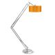 Lampadaire articulé MILANO nickel brossé It's About Romi, abat-jour orange