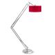 Lampadaire articulé MILANO nickel brossé It's About Romi, abat-jour rouge