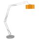 Lampadaire articulé MILANO XL nickel brossé It's About Romi, abat-jour orange