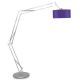 Lampadaire articulé MILANO XL nickel brossé It's About Romi, abat-jour violet