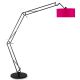 Lampadaire articulé MILANO XL laqué noir It's About Romi, abat-jour fuchsia