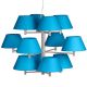 Chandelier 12 branches BONN abat-jours coniques turquoise h 13 cm It's About Romi