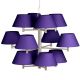 Chandelier 12 branches BONN abat-jours coniques violet h 13 cm It's About Romi