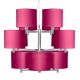 Chandelier 12 branches BONN abat-jours droits h 15 cm fuchsia It's About Romi