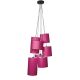 Suspension OSLO Grappe 7 abat-jours It's About Romi, coloris fuchsia