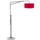 Lampadaire métal noir BRIGHTON It's About Romi, abat-jour 60 x 30 coloris rouge