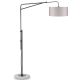 Lampadaire métal noir BRIGHTON It's About Romi, abat-jour 60 x 30 coloris taupe