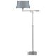 Lampadaire BERLINIt's About Romi  abat-jour conique gris clair