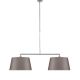 Suspension double BOSTON It's About Romi, abat-jour conique gris fumé
