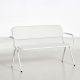 Banc de jardin blanc RAY Woud en aluminium