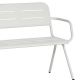 Banc de jardin blanc RAY Woud en aluminium