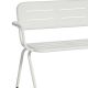 Banc de jardin blanc RAY Woud en aluminium