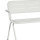 Banc de jardin blanc RAY Woud en aluminium