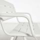 Banc de jardin blanc RAY Woud en aluminium